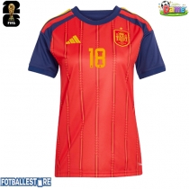 Spania Martin Zubimendi #18 Hjemmedrakt Dame VM 2026 Kortermet